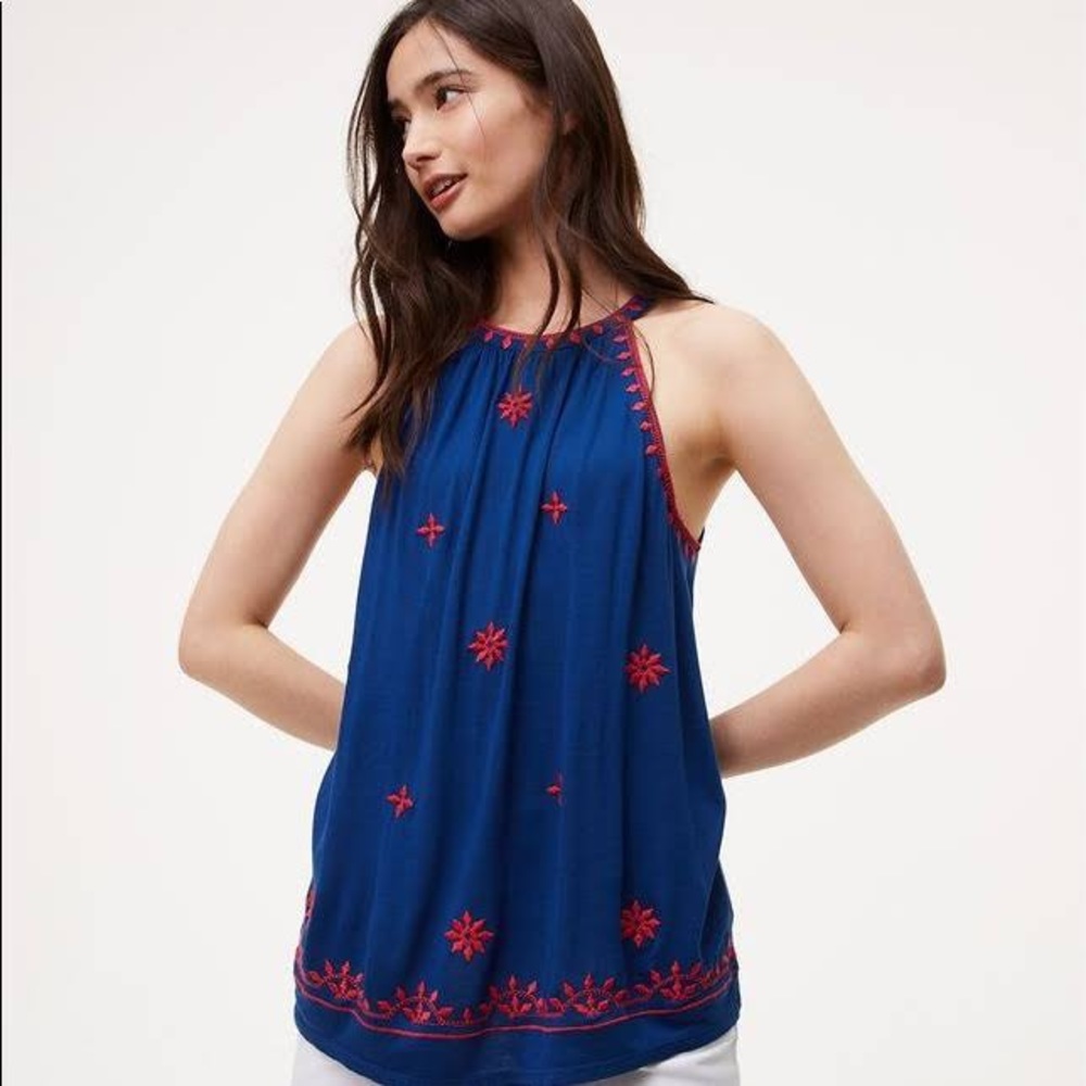 LOFT button neck tank - Picture 1 of 5
